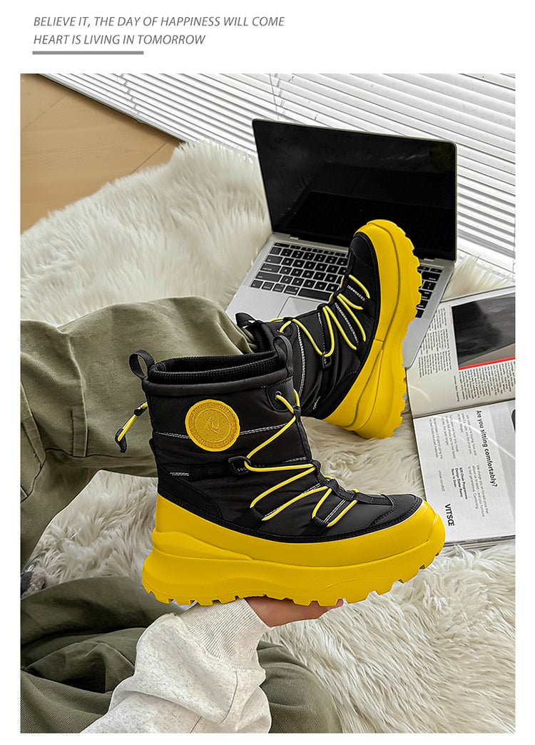 Snow Boots SN52011 Waterproof Winter Slip Resistant Shoes Women's Fashionable Warm Snow Boots