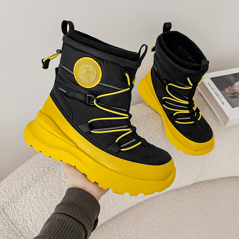 Snow Boots SN52011 Waterproof Winter Slip Resistant Shoes Women's Fashionable Warm Snow Boots