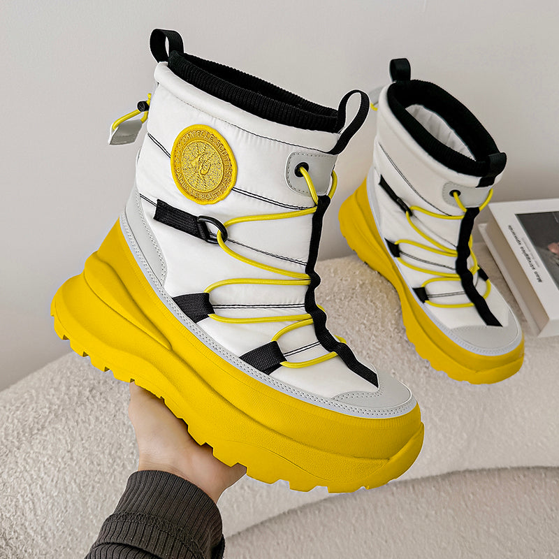 Snow Boots SN52011 Waterproof Winter Slip Resistant Shoes Women's Fashionable Warm Snow Boots